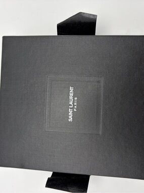Saint Laurent Paris Black crystal-embellished lace tights; small